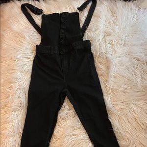 Black denim jumpsuit/ overalls